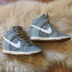 Paisley Nike wedge sneakers